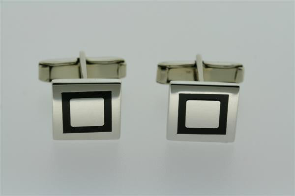Premium Black Square Cufflinks for Men - Elegant Formal Dress Accessories for Weddings, Business & Special Occasions