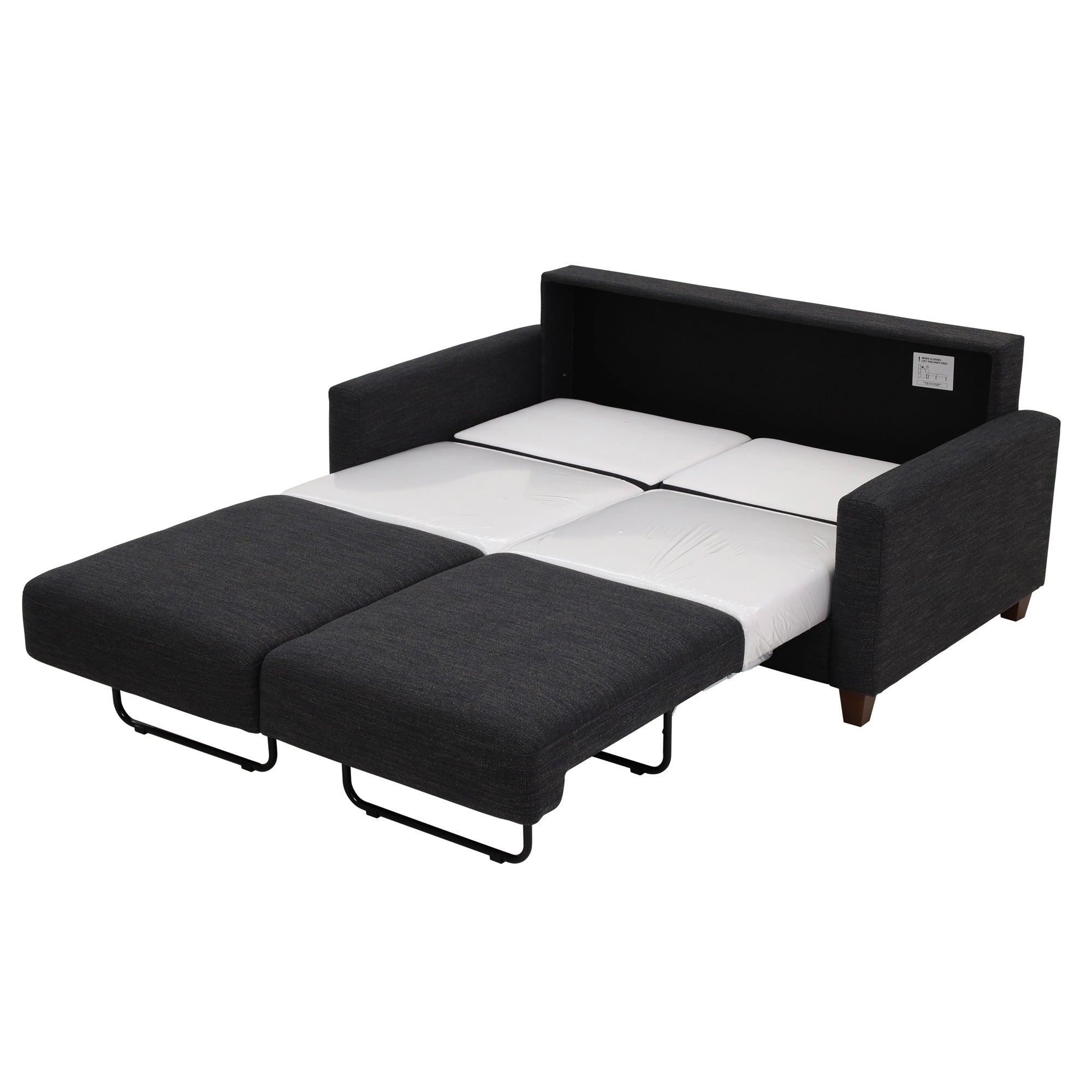 Meko Sleeper Loveseat - Convertible Sofa Bed with Storage | Comfortable 2-Seater for Small Spaces | Perfect for Guest Rooms, Apartments & Home Offices
