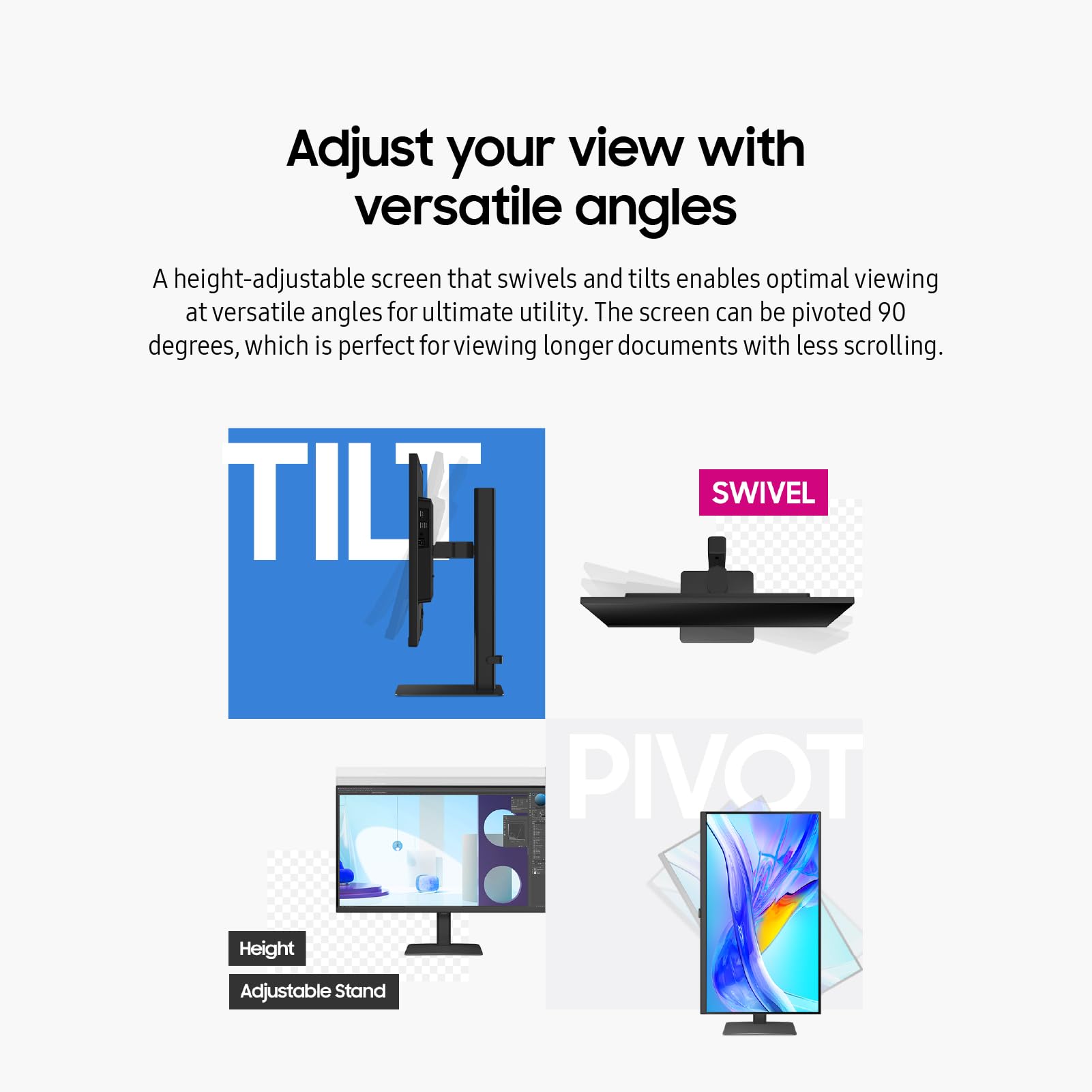 SAMSUNG 32-Inch ViewFinity S8 (S80UD) 4K UHD Monitor - HDR10, USB-C, Height Adjustable Stand, KVM Switch, Eye Care - Perfect for Graphic Design, Video Editing & Home Office (LS32D804UANXGO)