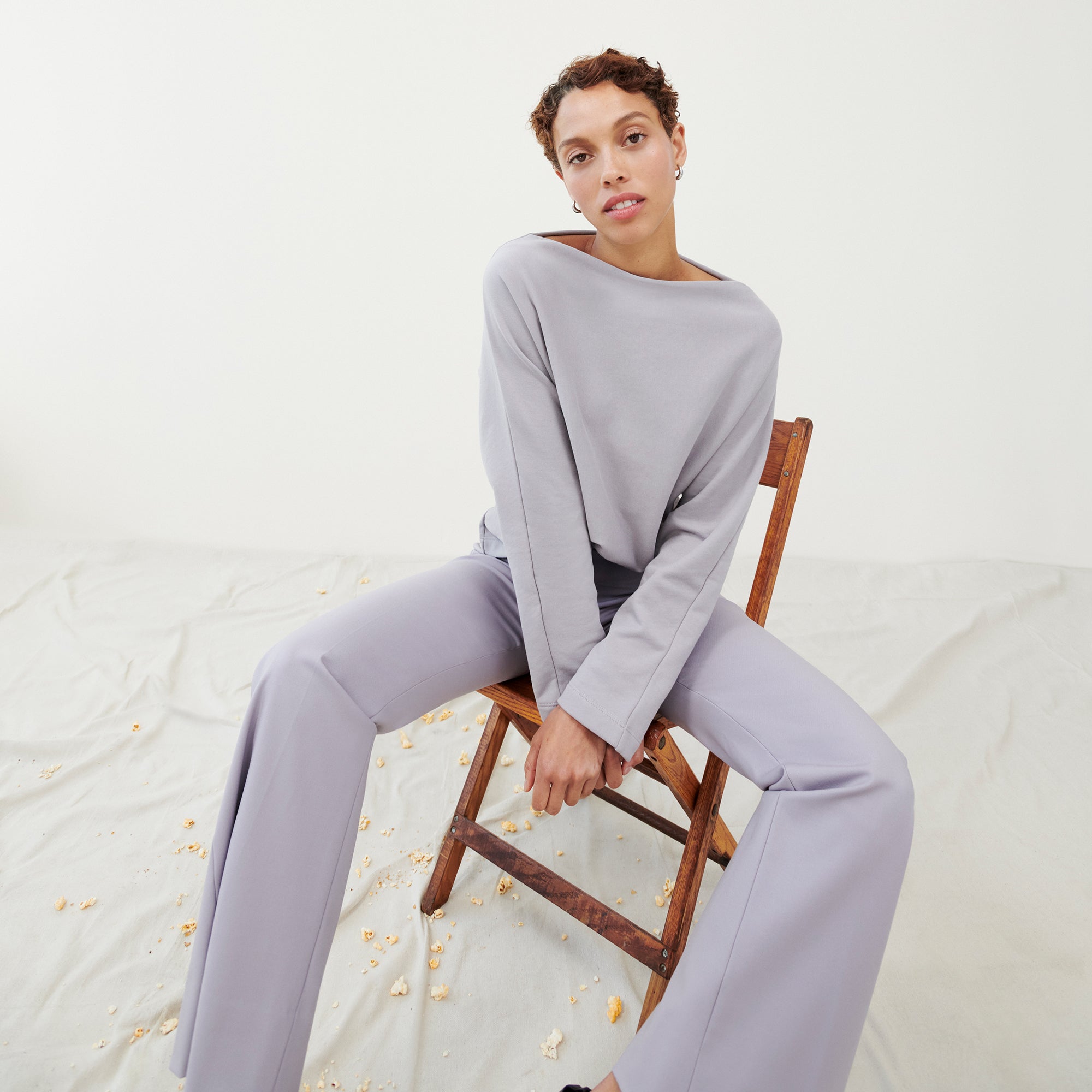 Horton Pant - Washable Wool Twill Pants for Women | Light Lilac | Comfortable Office Wear & Casual Outfits