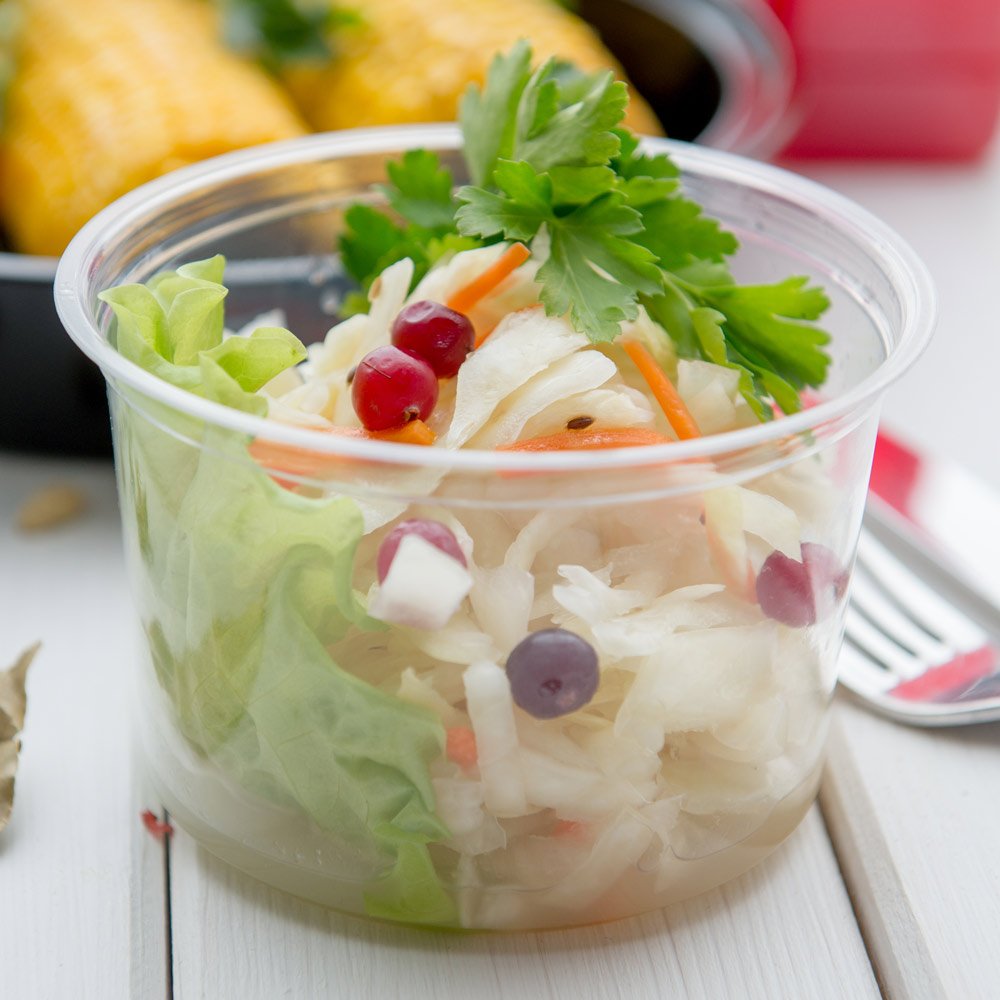 Restaurantware Basic Nature 16oz Deli Containers - 500 Pack PLA Plastic Disposable Food Storage Containers for Meal Prep, Snacks, Salads & Desserts | Eco-Friendly Takeout Containers for Restaurants, Catering & Home Use
