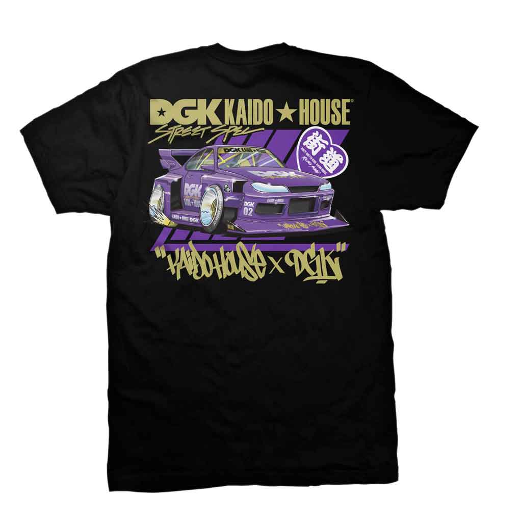 DGK x Kaido House Roulette Racer Graphic T-Shirt - Black | Streetwear Fashion for Skateboarding & Urban Lifestyle