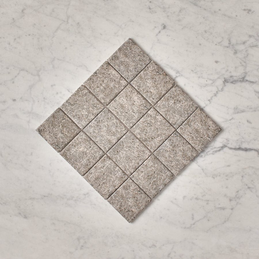 Premium Dunmore Charcoal Stone Look Square Tile - Natural Slate Finish for Kitchen Backsplash, Bathroom Walls & Fireplace Surrounds