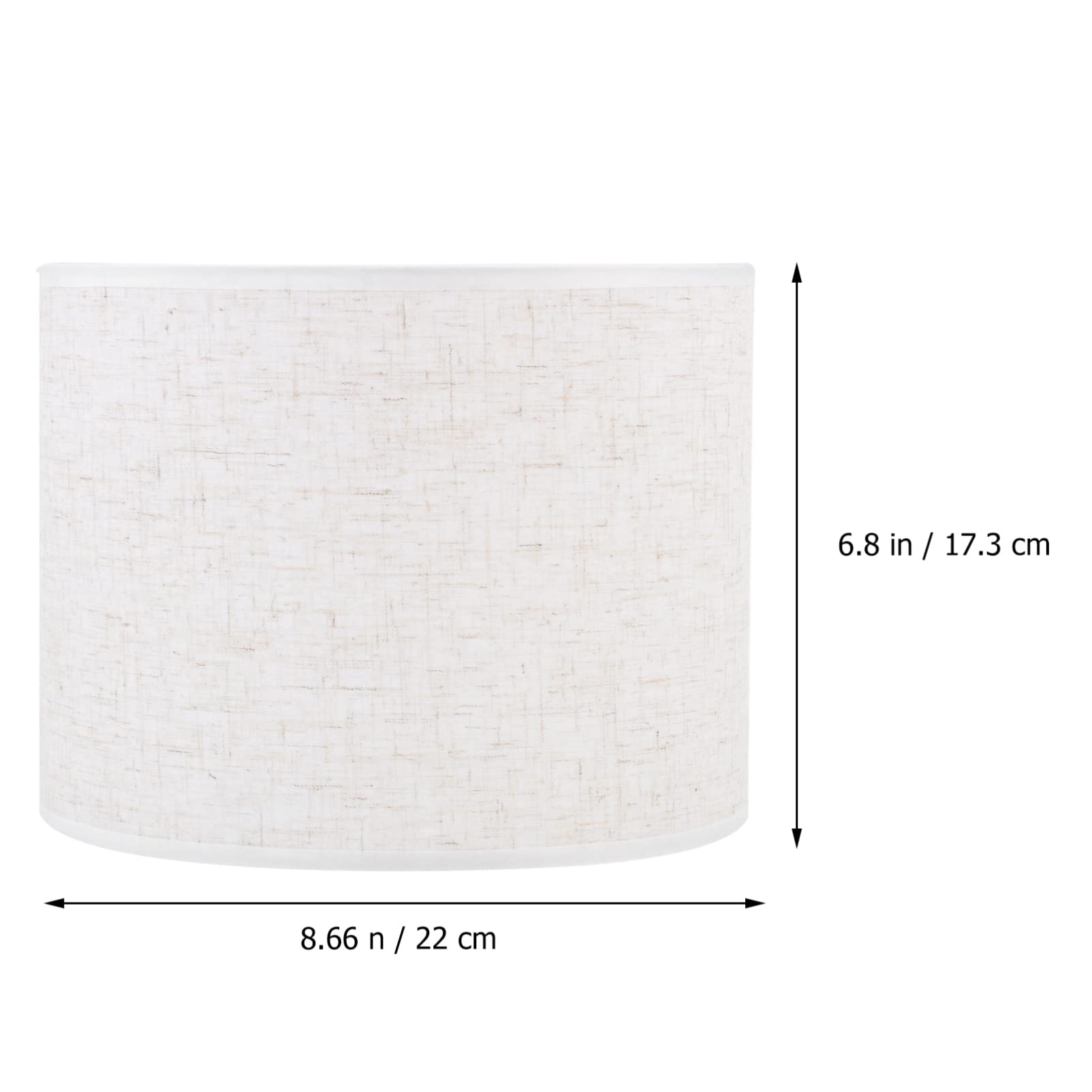 Lurrose Burlap Drum Lamp Shade - White Cylinder Fabric Light Cover for Table Lamps, Chandeliers, Wall & Floor Lights | Perfect for Living Room, Bedroom & Office Decor
