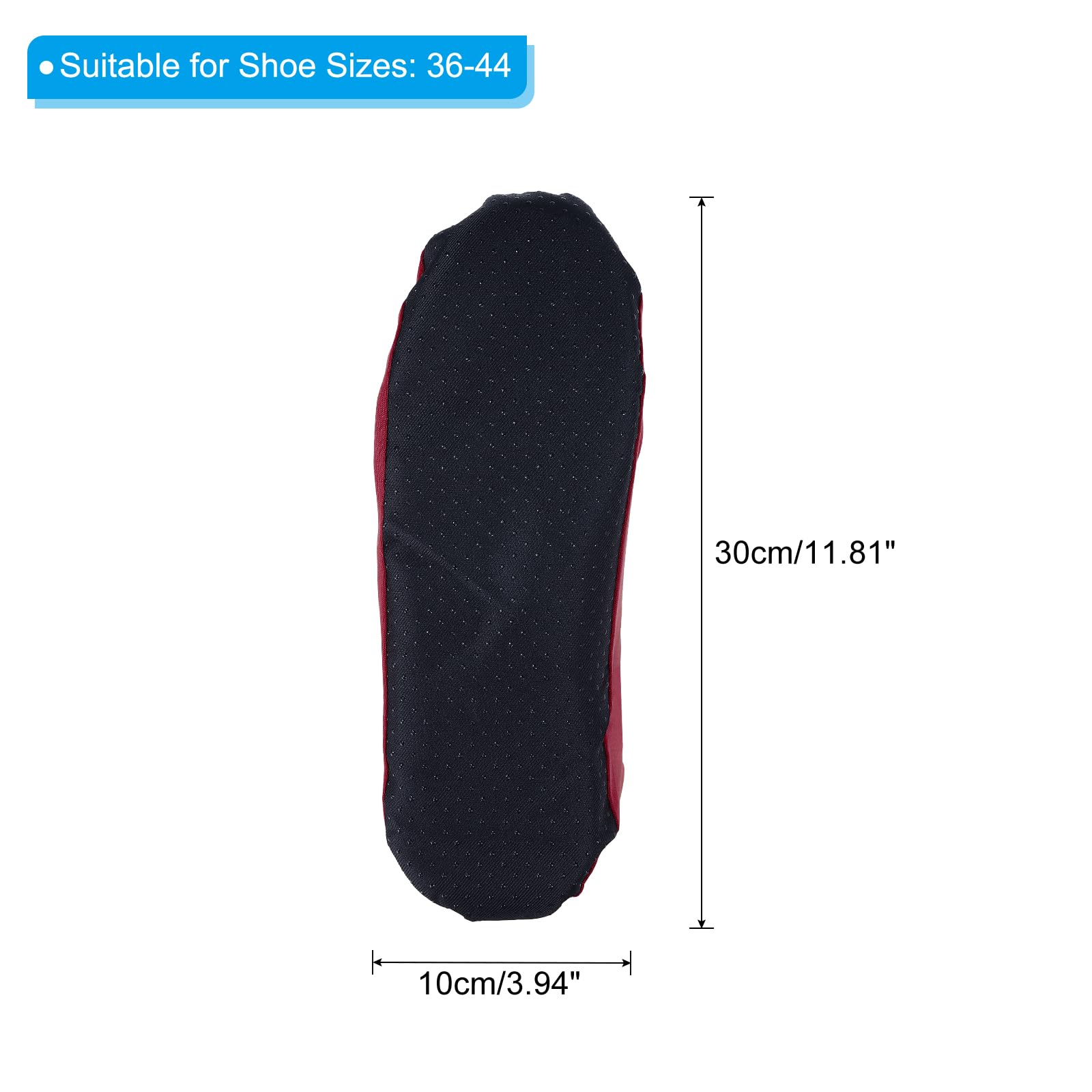 **PATIKIL Reusable Non-Slip Shoe Covers – 5 Pairs Washable, Thickened & Soft for Indoor, Lab, Home & Office – Dark Red – Perfect for Hospitals, Clean Rooms & Pet-Friendly Spaces**