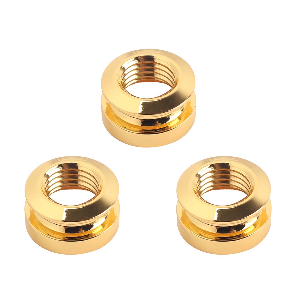 Almencla 3-Piece Copper Guitar Strap Buttons - Premium Replacement Strap Locks for Acoustic/Electric Guitars & Bass - Secure & Durable Hardware for Live Performances & Studio Sessions