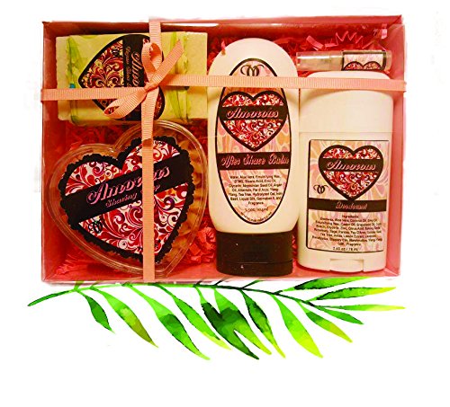 Luxury Amorous Shaving Soap Gift Set for Women - Natural Moisturizing Shave Soap with Shea Butter & Essential Oils - Perfect for Valentine's Day, Birthday Gifts & Self-Care Pampering