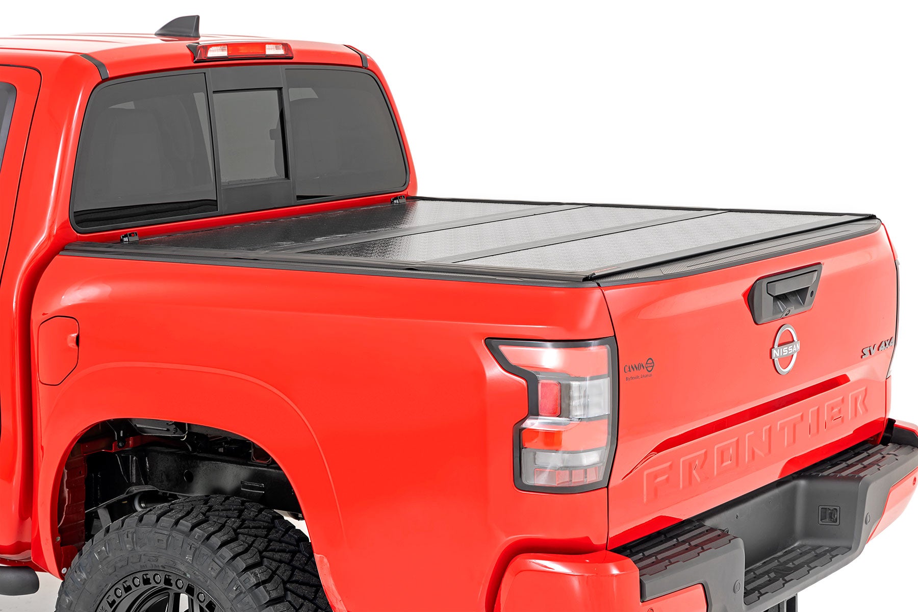 2005-2022 Nissan Frontier Hard Tri-Fold Tonneau Cover | 5ft Bed Truck Accessory | Durable Cargo Protection for Camping & Outdoor Adventures