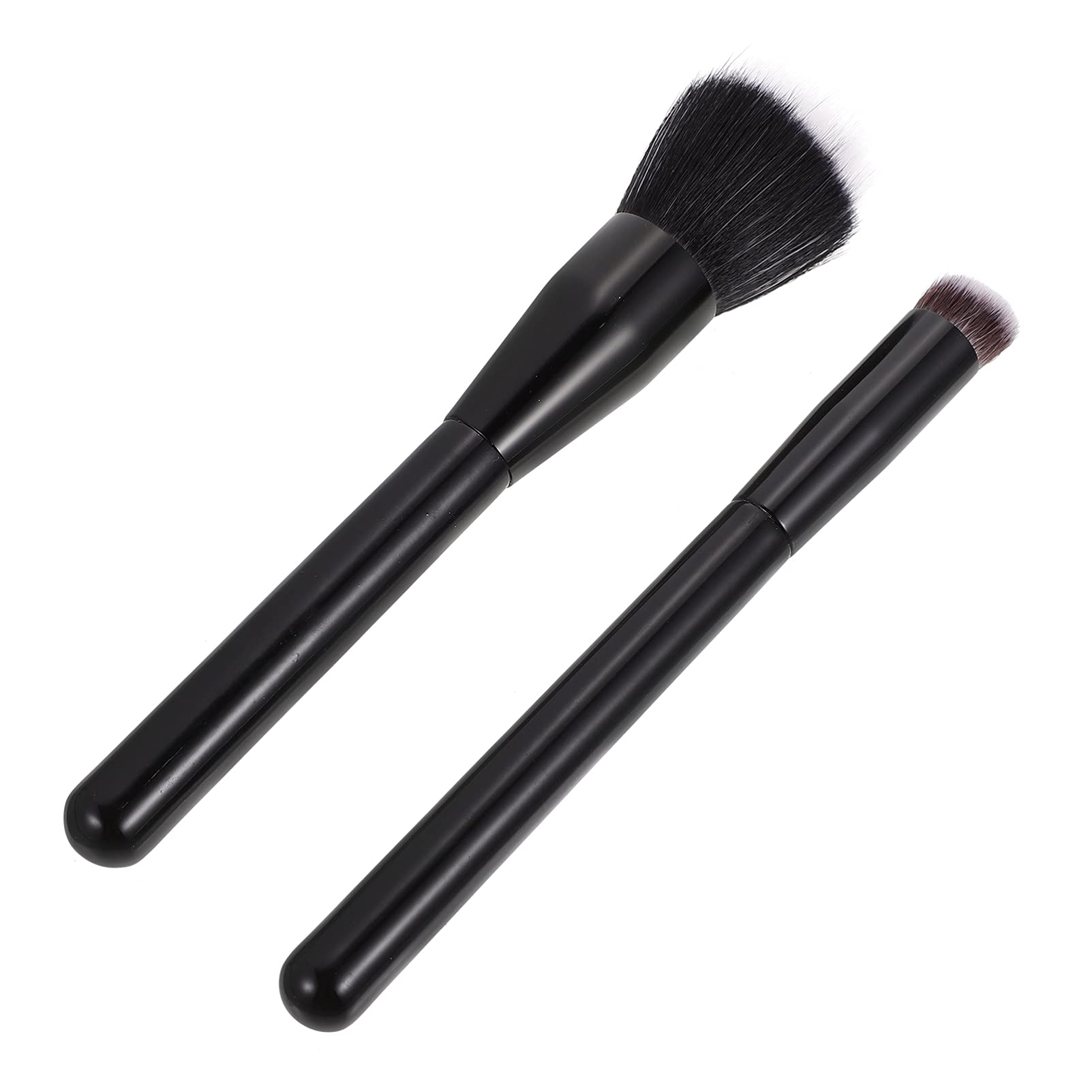 Beaupretty 2Pcs Highlight & Blush Makeup Brushes Set - Double Layer Powder Brush for Contouring, Blending & Highlighting - Professional Large & Small Cosmetic Tools for Face Makeup Application