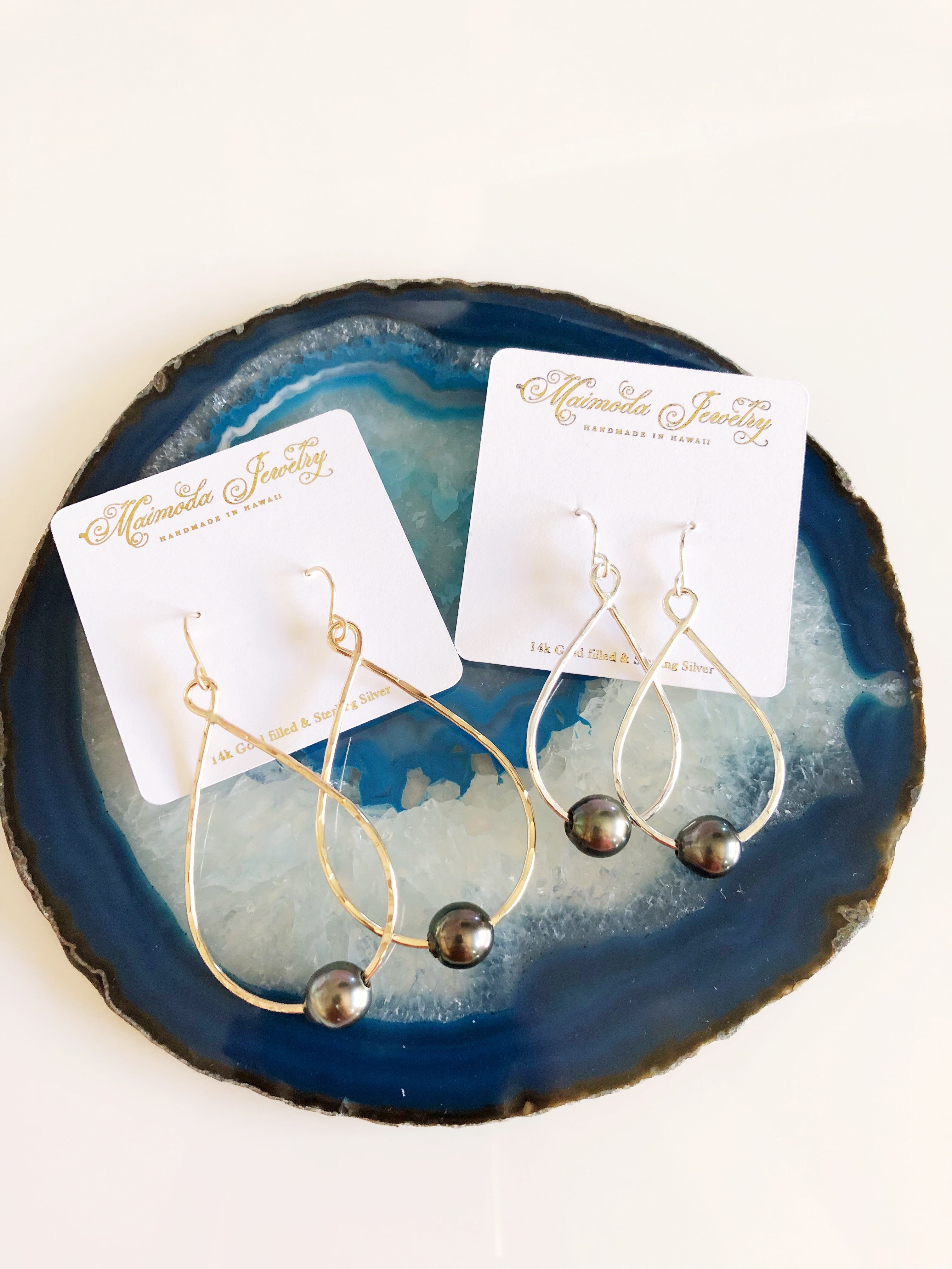 Stella Tahitian Pearl Earrings (E473) - Elegant Pearl Jewelry for Women, Perfect for Weddings, Parties & Special Occasions