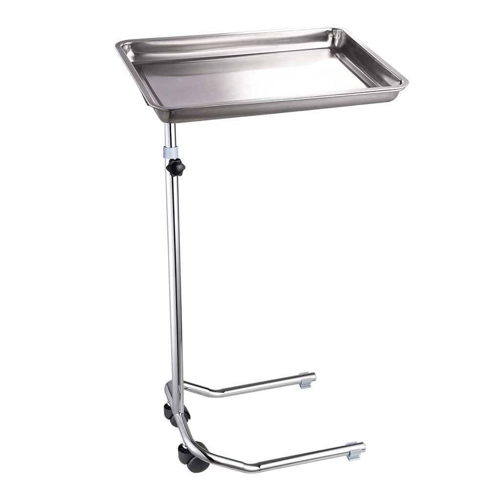 TheLAShop Mayo Instrument Stand with Removable Tray - Single Post Surgical Stand for Medical & Dental Clinics, Hospitals, and Operating Rooms