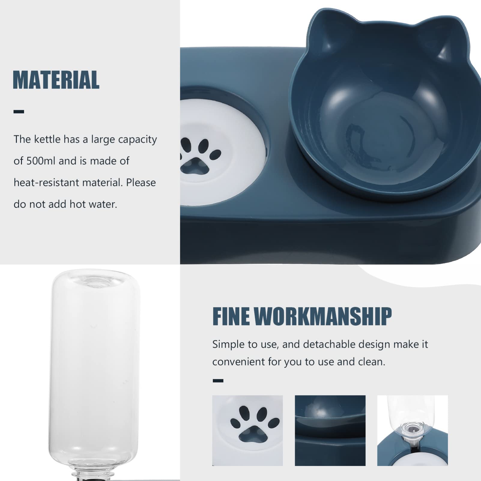 Balacoo Automatic Dog Feeder and Water Station - Large Pet Food Bowl with Eco-Friendly PP Material for Dogs & Cats - Perfect for Home, Travel, and Outdoor Use