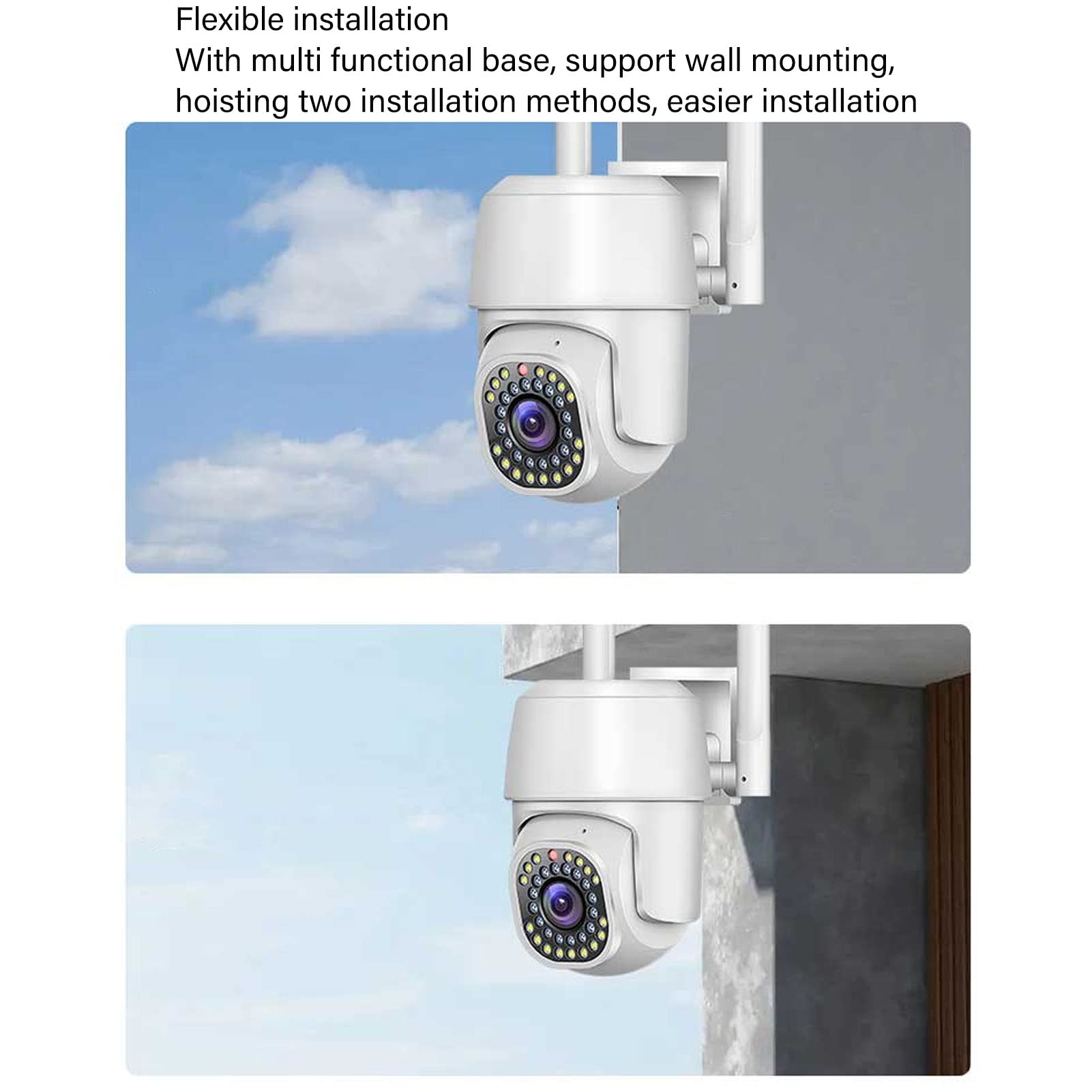 Smart Outdoor Security Camera with High Sensitivity & Wide Angle - Weatherproof HD Video Surveillance for Home, Garage & Backyard Monitoring