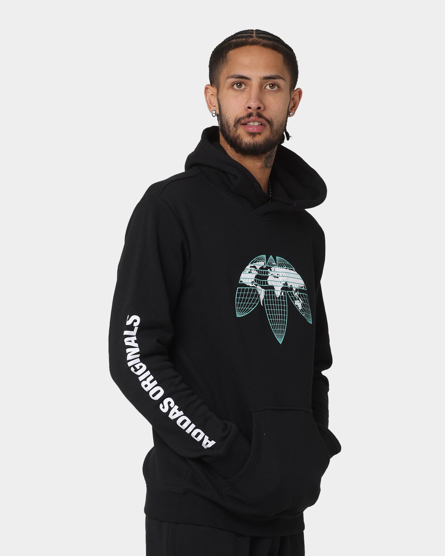 Adidas Graphics United Hoodie Black - Men's Casual Pullover Hooded Sweatshirt for Streetwear & Gym