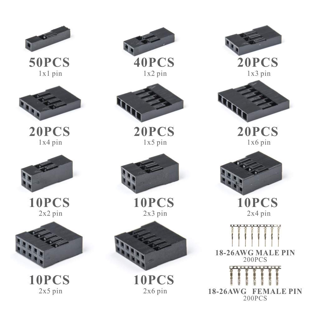 Premium iCrimp SN-025 Crimping Tool for Dupont Pins & D-Sub Connectors - 620pcs 2.54mm Pitch Dupont Connector Kit - Perfect for DIY Electronics, Arduino Projects & Computer Cable Repair