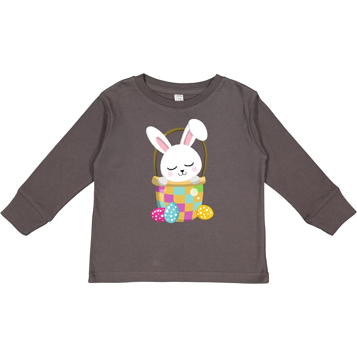 Inktastic Easter White Bunny Cute Bunny Toddler Long Sleeve T-Shirt - Adorable Easter Outfit for Boys & Girls, Perfect for Easter Egg Hunts & Spring Celebrations