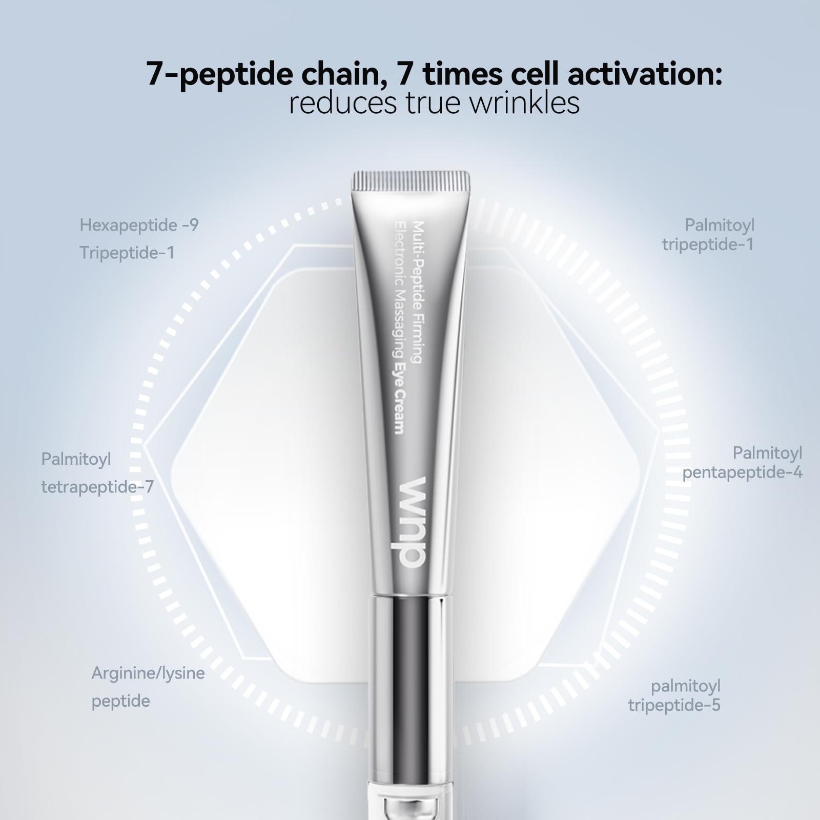 Best Anti-Aging Eye Cream for Wrinkles & Puffiness - Multi-Peptide Firming Eye Tightener with Electric Massage | Dark Circle Treatment for Men & Women | Perfect for Night Routine & Travel Skincare