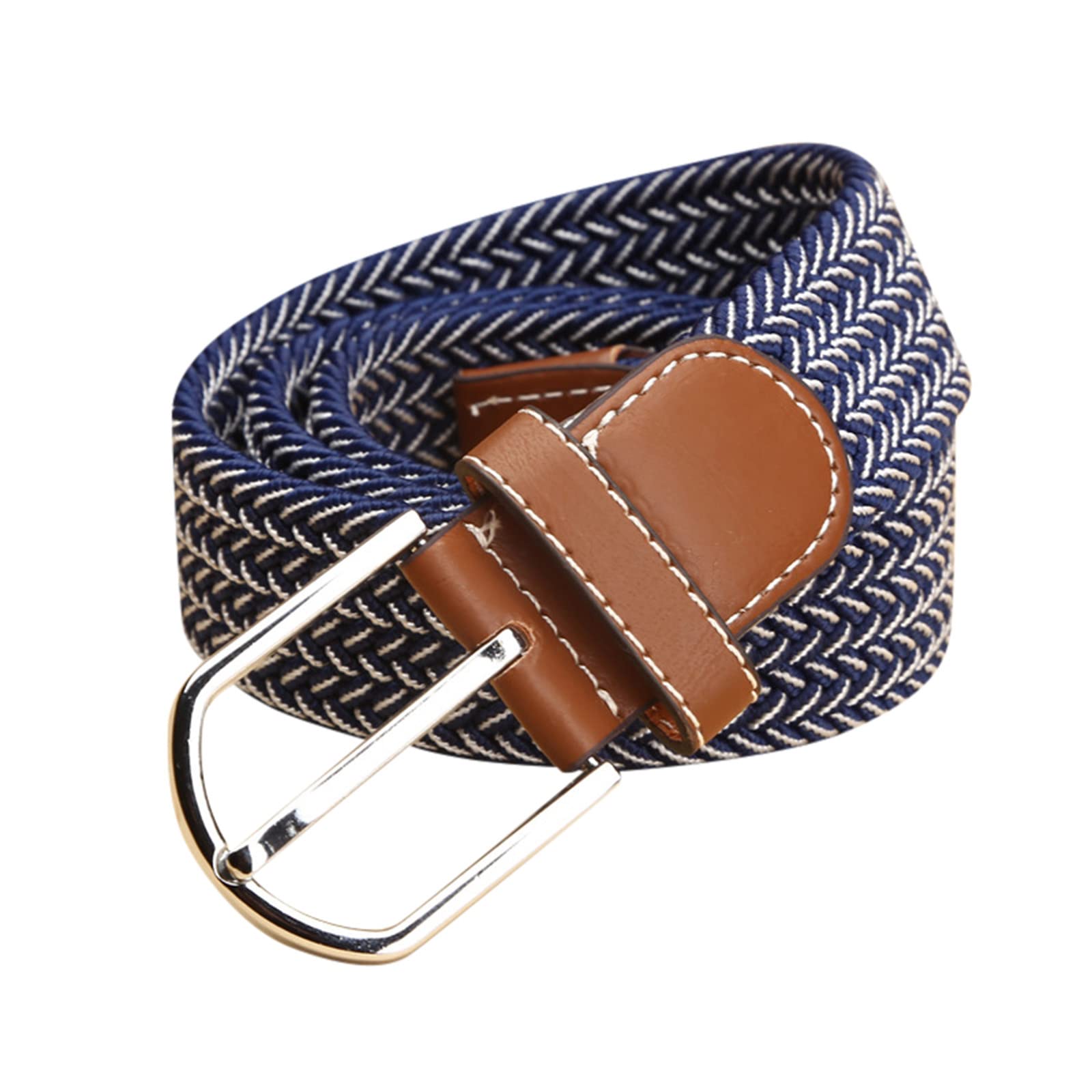 Stylish Unisex Stretch Canvas Waist Belt - Adjustable Dress & Pants Belt with Buckle (Black, Brown) - Perfect for Formal Wear, Office Attire & Casual Outfits