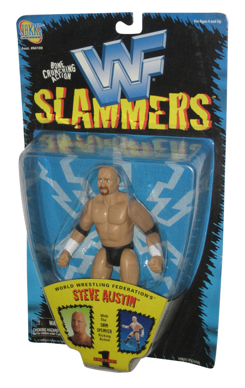 1998 WWF Jakks Pacific Slammers Series 1 Steve Austin Action Figure - Vintage Wrestling Collectible for Fans & Display