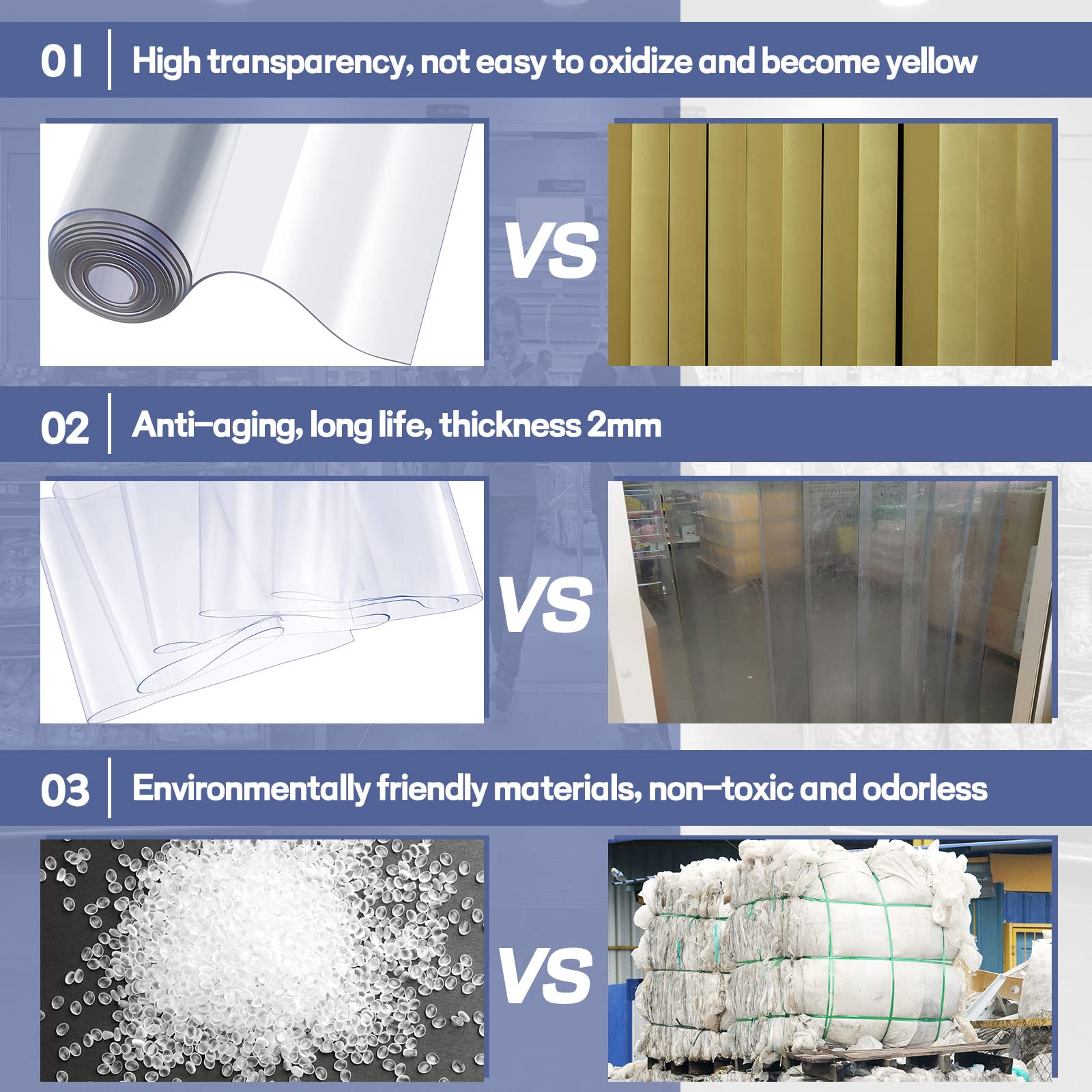 Juexica Heavy-Duty PVC Strip Door Curtain Kit - 0.08'' Winter Thickness, Waterproof & Insulated Freezer Door Cover for Cooler, Warehouse, Garage - Hurricane & Dust Protection for Industrial & Commercial Use