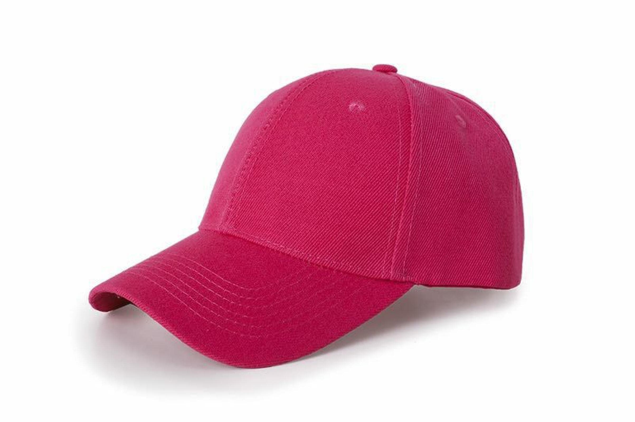 **Adjustable Baseball Cap for Men & Women - Summer Outdoor Sports Visor Hat with Sun Protection - Rose Red - Perfect for Baseball, Running, Hiking & Casual Wear**