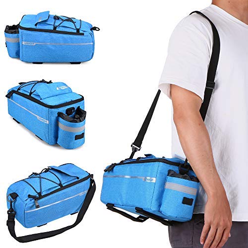 Lixada Waterproof Bicycle Pannier Bag with Detachable Rain Cover - 29L Insulated Cooler Backpack for Cycling Commuting, Grocery Shopping & Outdoor Picnics - Multifunctional Bike Seat Trunk Bag (29 x 16 x 17cm)