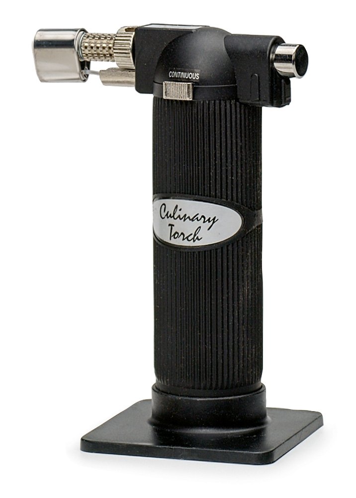 RSVP International Endurance Culinary Torch - Professional Kitchen Blowtorch for Crème Brûlée, Desserts & Cooking - Black (Perfect for Home Chefs & Culinary Enthusiasts)