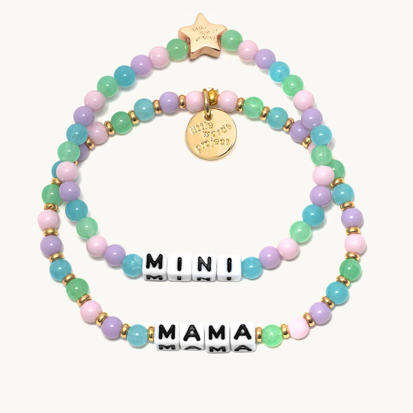 Mama & Mini Cutie Pie Matching Mother Daughter Bracelet Set - Adjustable S/M Size - Perfect for Family Gifts, Mother's Day & Special Occasions