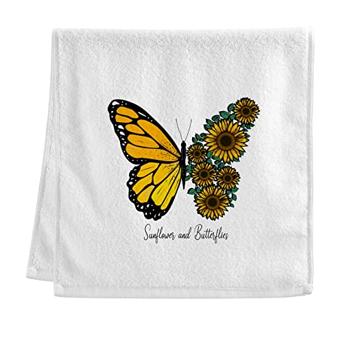 W Yellow Sunflower Butterfly