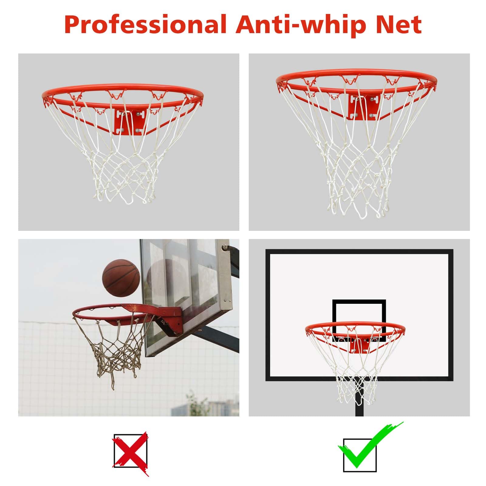 Glow in The Dark Basketball Net - LED Light Up Basketball Hoop Net for Outdoor & Indoor Use - All Weather Durable Replacement Net for Night Games & Backyard Fun