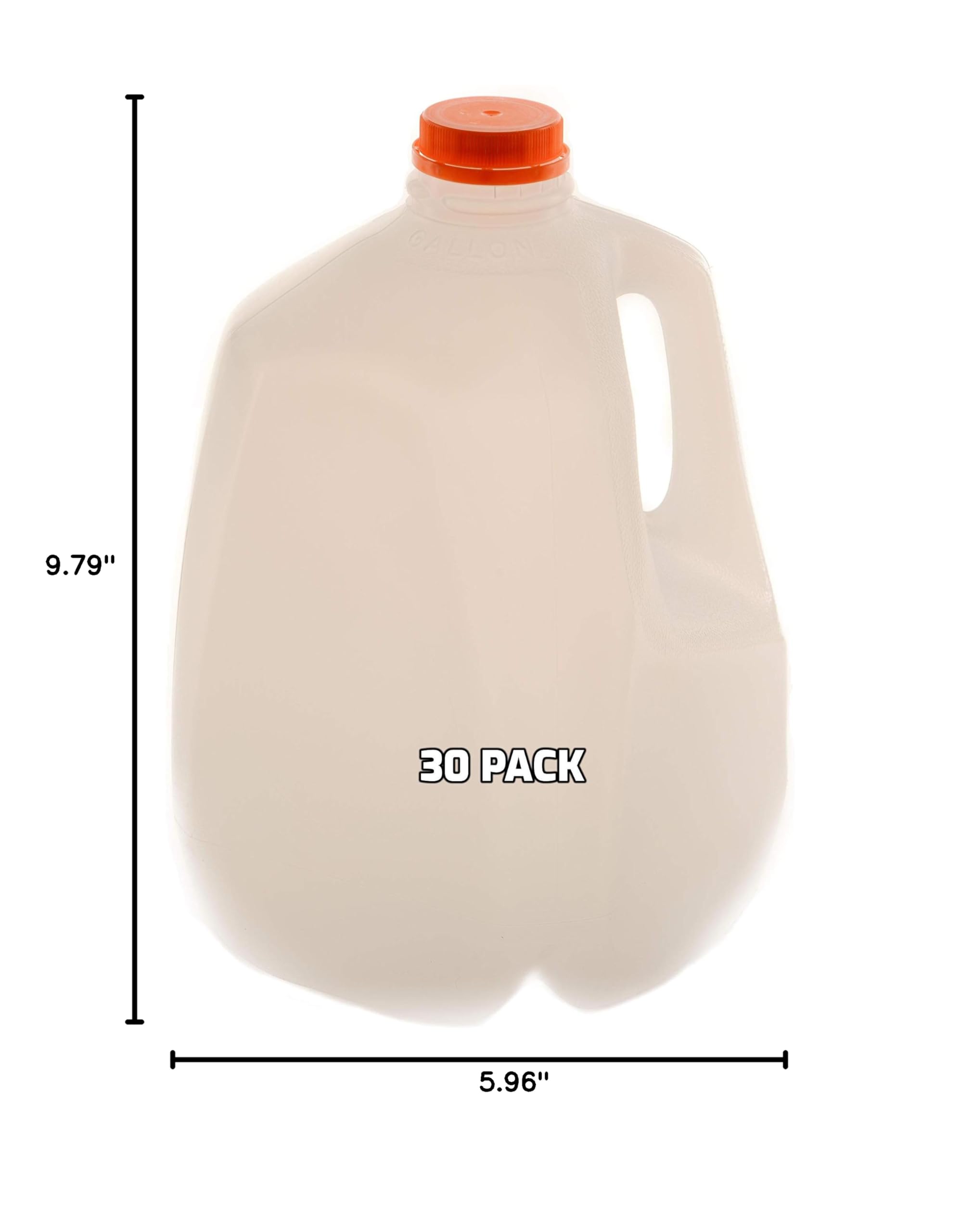 [30 Pack] 128oz Empty Plastic Gallon Juice Bottles with Tamper Evident Caps - BPA Free Smoothie & Beverage Containers for Juicing, Meal Prep, Picnics, Camping & Bulk Liquid Storage - EcoQuality Reusable Food Grade Containers