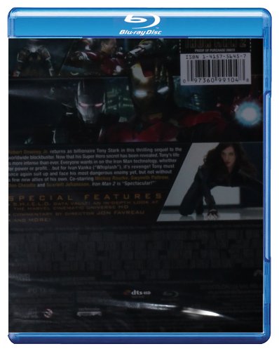 Iron Man 2 Blu-ray Movie (Single-Disc Edition) - Action Superhero Film for Home Theater & Marvel Collection