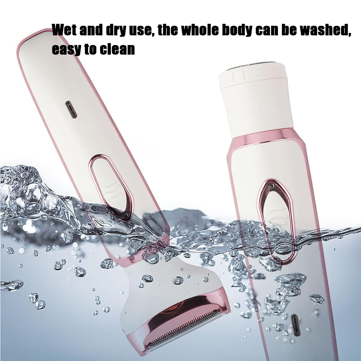 Taletseten 4-in-1 Electric Razor for Women - Rechargeable Lady Shaver with Multiple Attachments for Legs, Underarms, Bikini & Body Hair Removal - Smooth & Comfortable Shaving at Home or Travel (2 Pack)