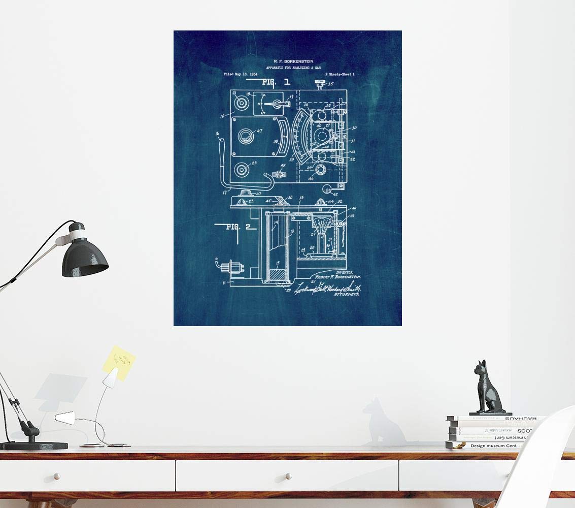Police Law Enforcement Breathalyzer Patent Print Midnight Blue (5