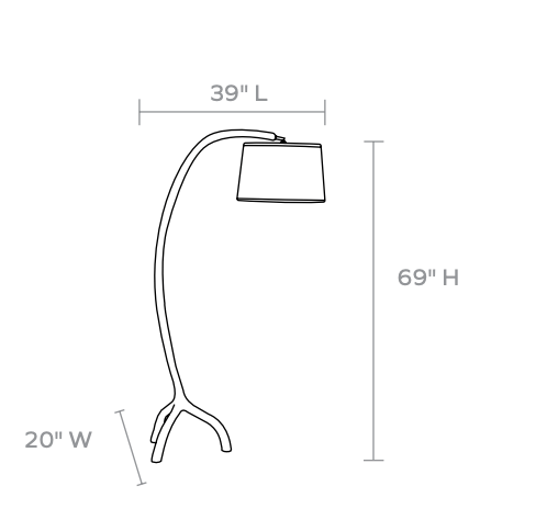 Shona Arc White Floor Lamp - Modern Adjustable Standing Light for Living Room, Bedroom & Office - Bright LED Reading Lamp with Flexible Gooseneck Design