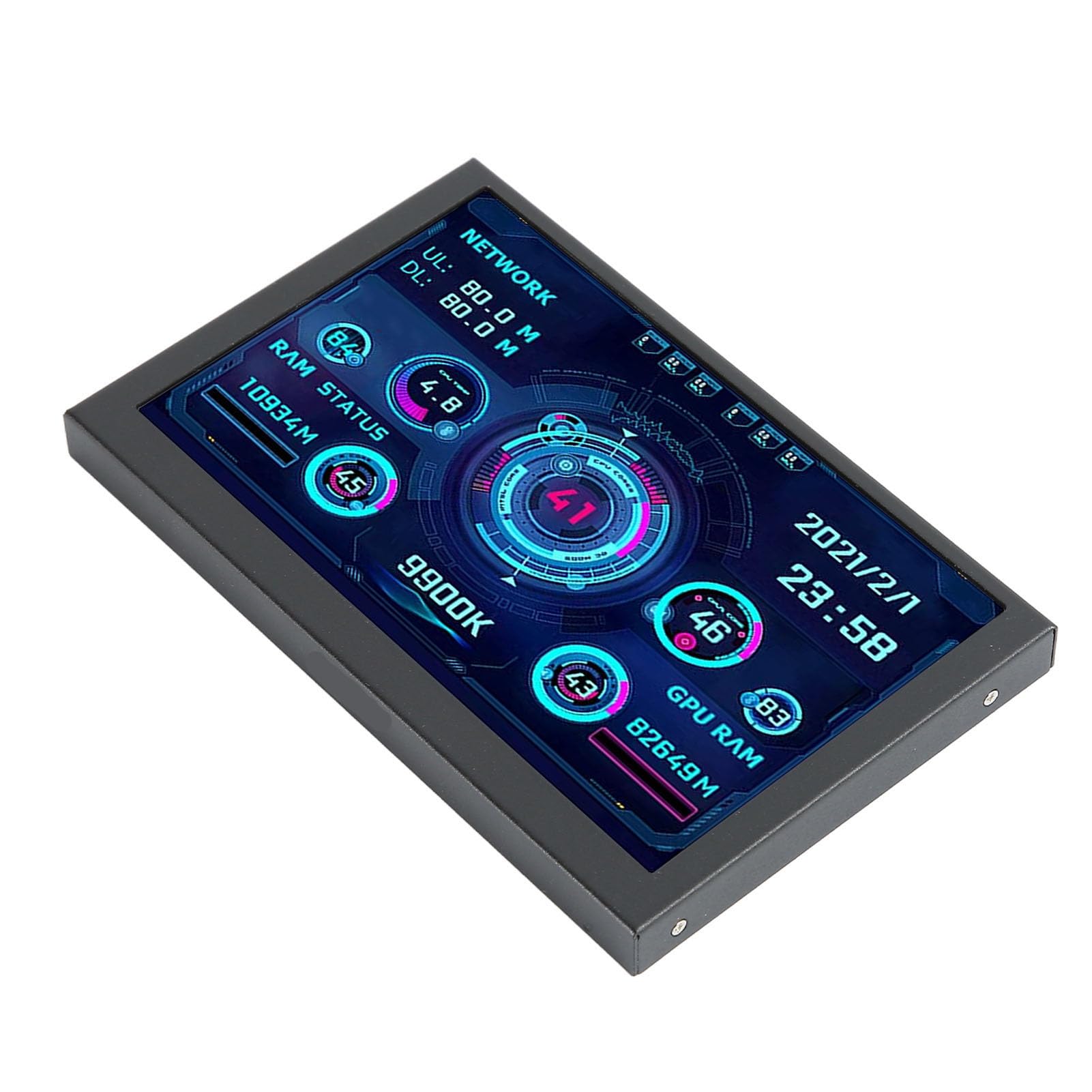 5in PC Temperature Monitor - AIDA64 CPU RAM Data Display for Windows, USB Mini IPS Screen for ARGB Computer Case | Real-Time PC Performance Tracking for Gaming & Workstations