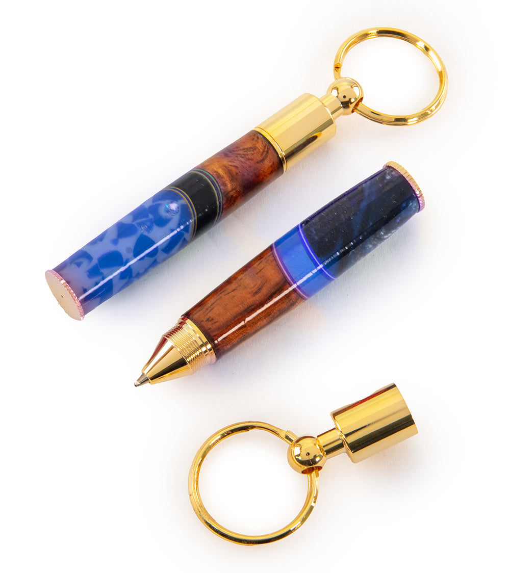 Premium Koa Wood Pen Key Ring - Handcrafted by Dale Dennison - Unique Gift for Men & Women - Perfect for Office, Travel & Everyday Carry (Multiple Colors Available)