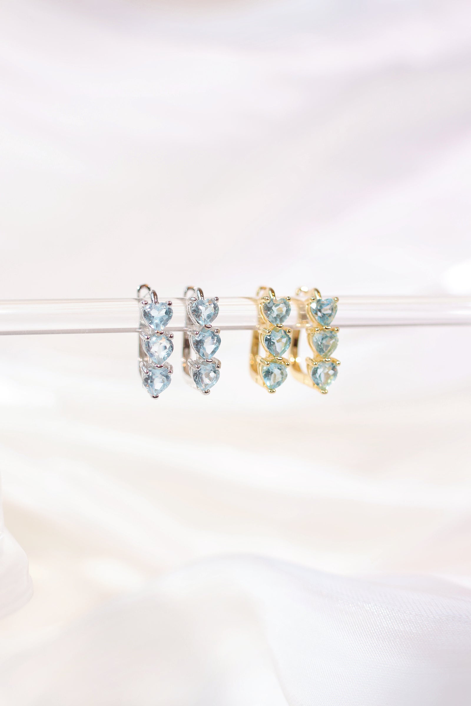 8mm Aquamarine Stud Earrings for Women - March Birthstone Jewelry Gift - Perfect for Weddings, Parties & Everyday Wear