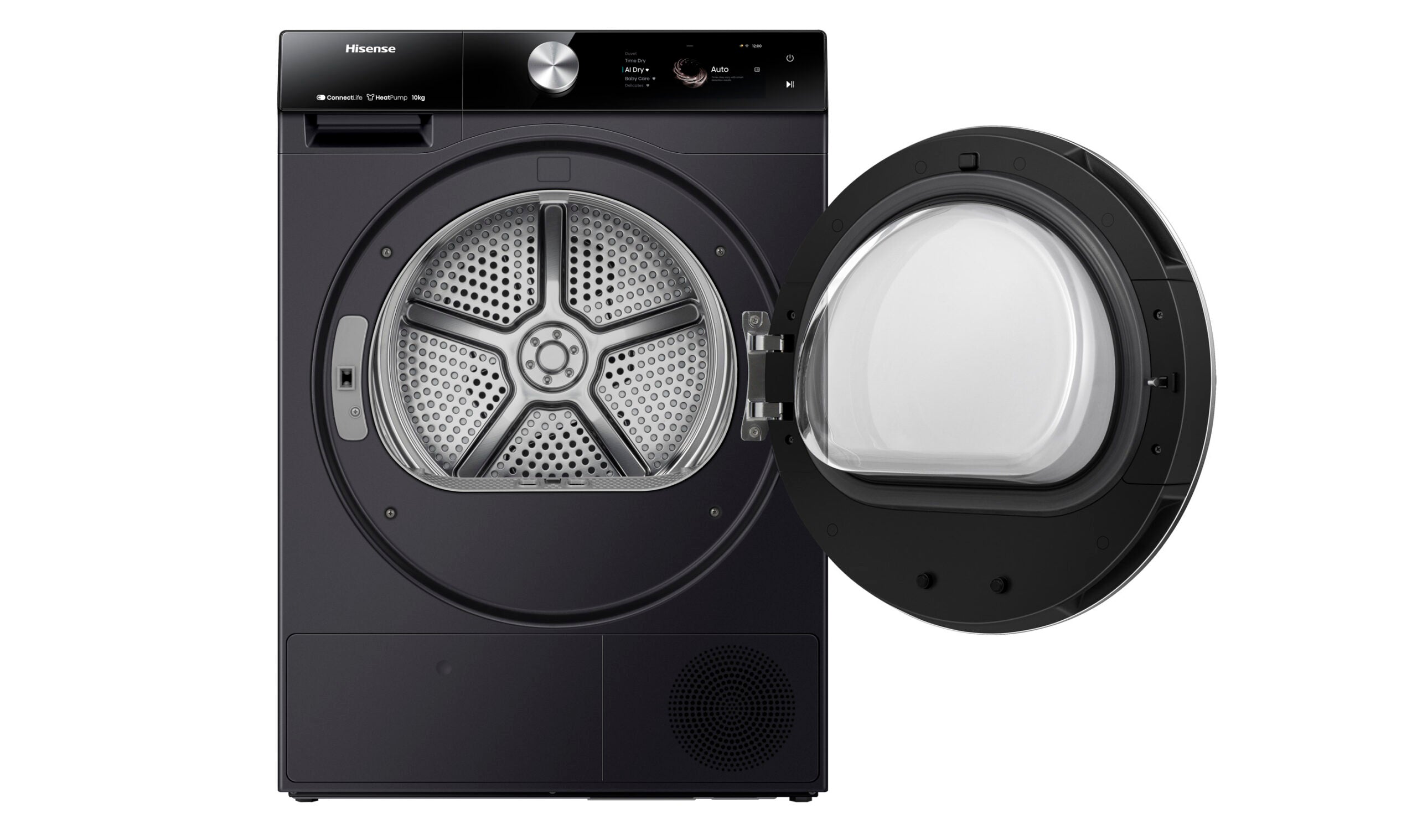 Hisense Series 9 10kg Heat Pump Dryer - Energy Efficient, Quiet Operation, Charcoal Black (HDFS10HPB) - Perfect for Large Families & Eco-Friendly Homes