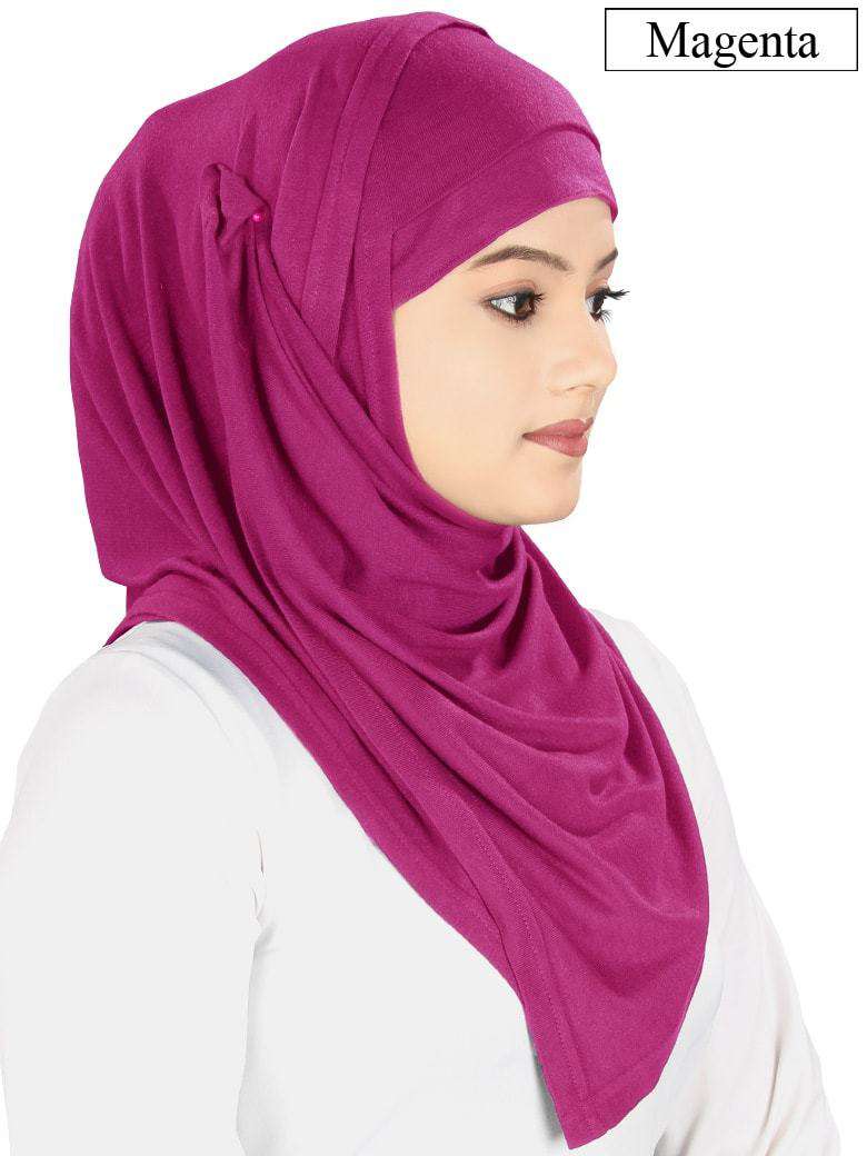 Instant Jersey Hijab with Headband - Soft Stretchy Muslim Scarf for Women - Perfect for Prayer, Work & Everyday Wear