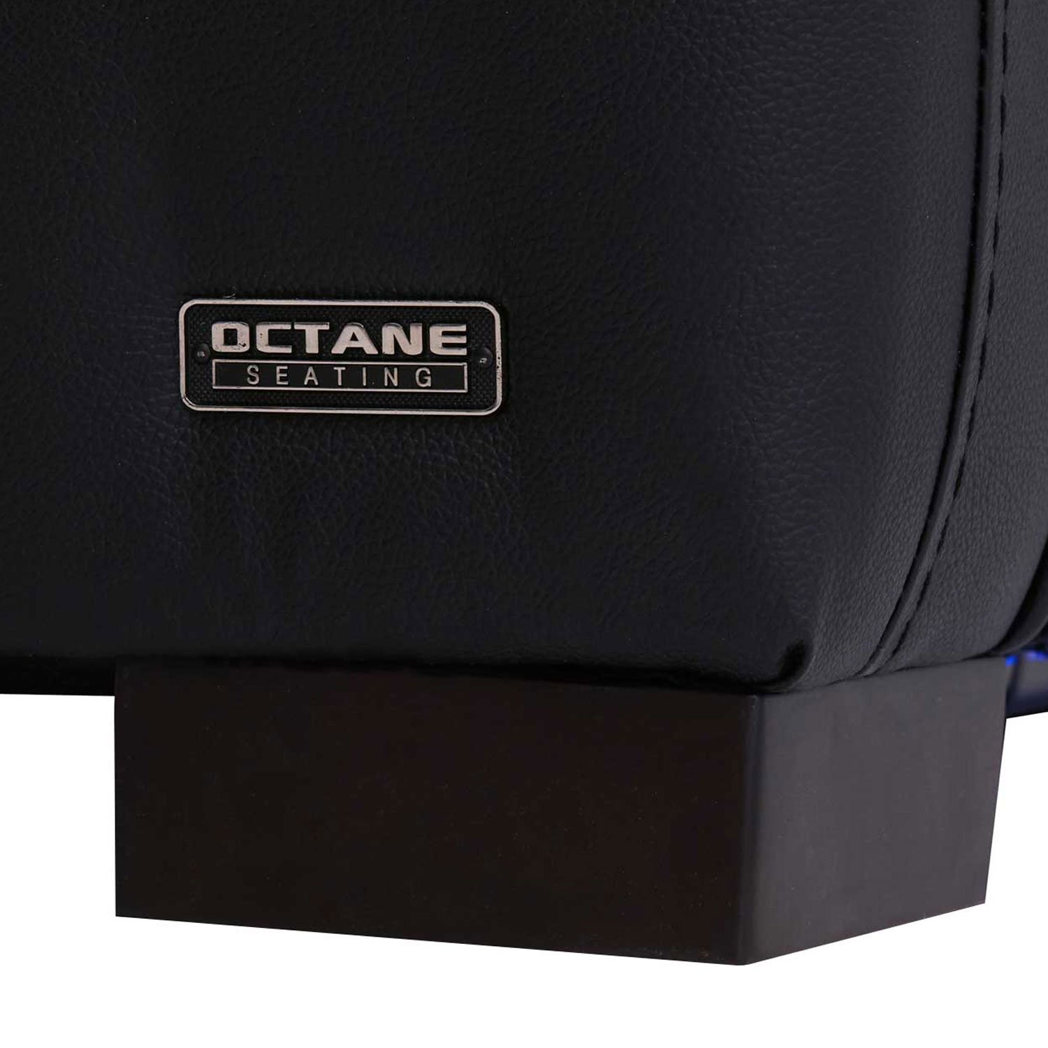 Octane Challenger XS700 4-Seat Power Recline Leather Home Theater Seating with Middle Loveseat - Black Straight Row for Movie Nights & Gaming Setup