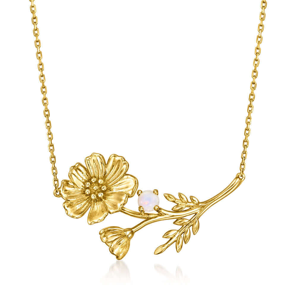 Gold Birth Flower Lotus Pendant Necklace - Spiritual Jewelry for Women | Meaningful Gift for Birthday, Meditation & Yoga | JP907