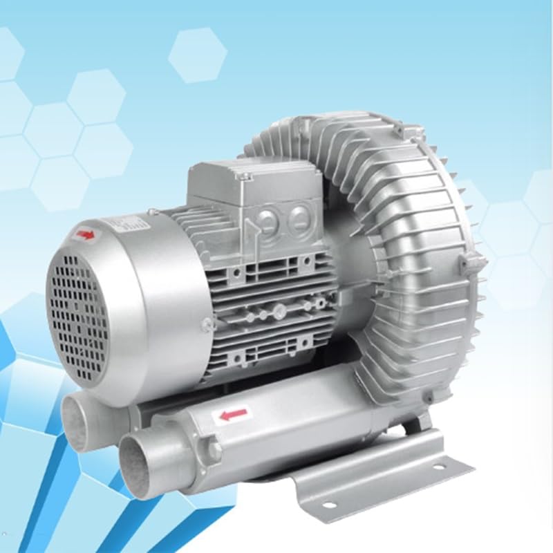 110V 50Hz High-Pressure Regenerative Vortex Blower - 0.33HP to 0.74HP Industrial Vacuum Pump for Air Blowing & Suction | Perfect for HVAC Systems, Aquariums, and Industrial Applications (250W/0.33HP Model)