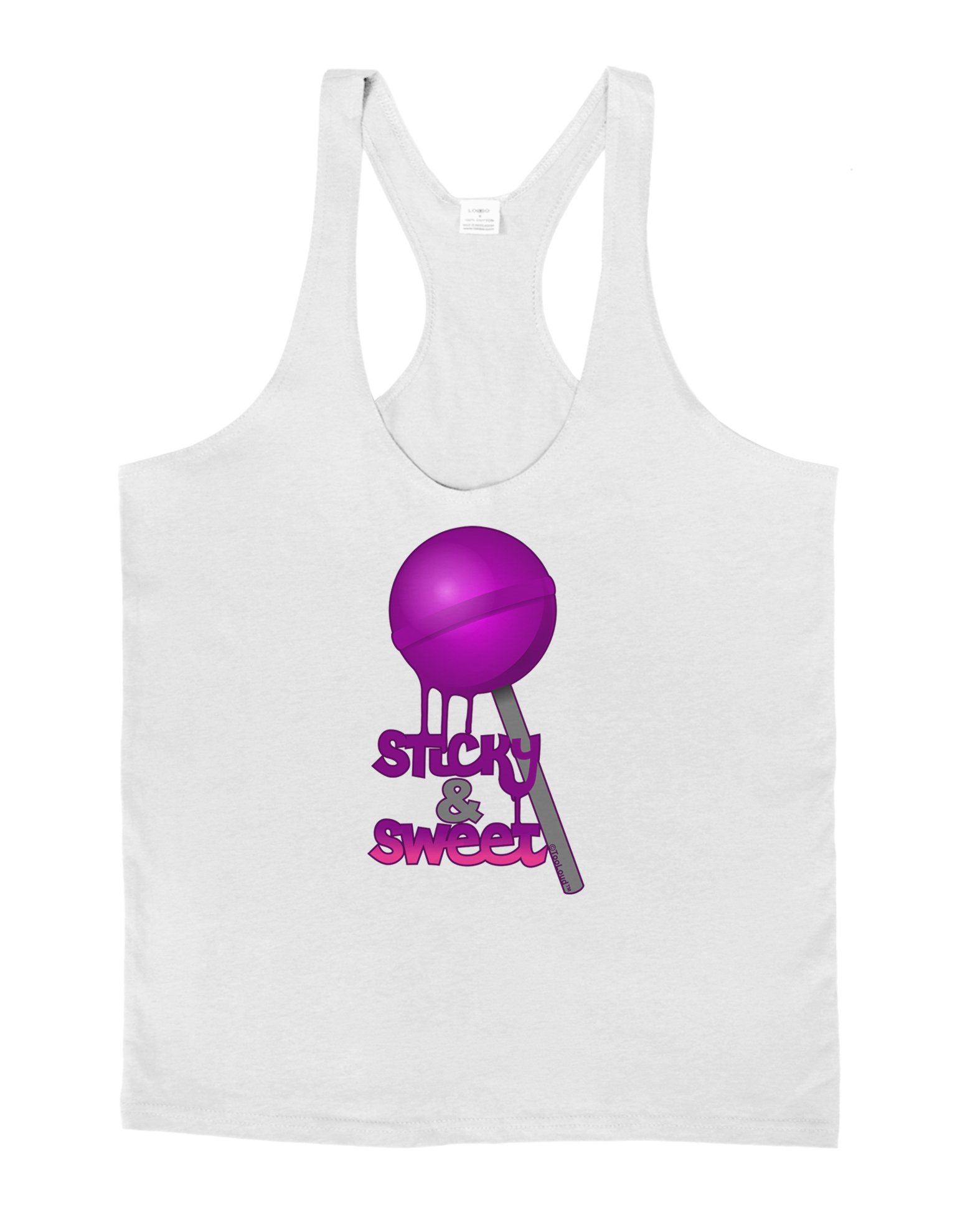 TooLoud Sticky & Sweet Lollipop Men's Muscle Tank Top - Comfortable Sleeveless Shirt for Summer, Gym, Beach & Casual Wear