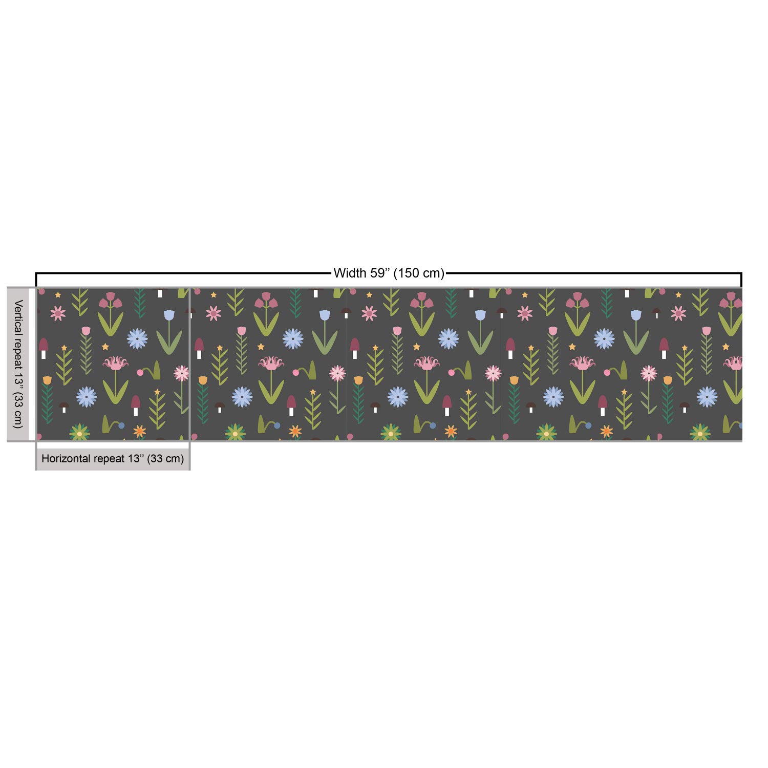 Ambesonne Floral Fabric by The Yard - Tulip Iris Daisy Rose Petals & Forest Mushroom Pattern | Olive Green Dried Rose Upholstery Fabric for Sofa, Curtains & Home Decor | Perfect for DIY Crafts, Pillow Covers & Nursery Decorations