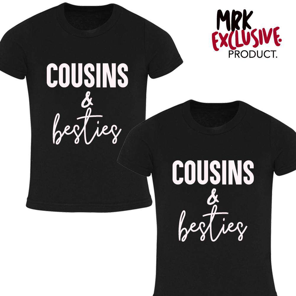 Cousins & Besties Matching T-Shirts - Fun Friendship Outfits for Family & Friends - Perfect for Parties, Reunions, and Special Occasions