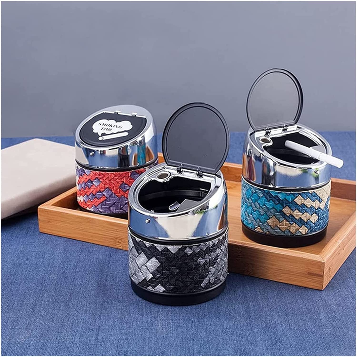 Portable Car Ashtray - Detachable Stainless Steel Smokeless Ashtray for Car, Home, Office & Travel | Indoor & Outdoor Use | Perfect for Road Trips, Camping & Smoking Areas