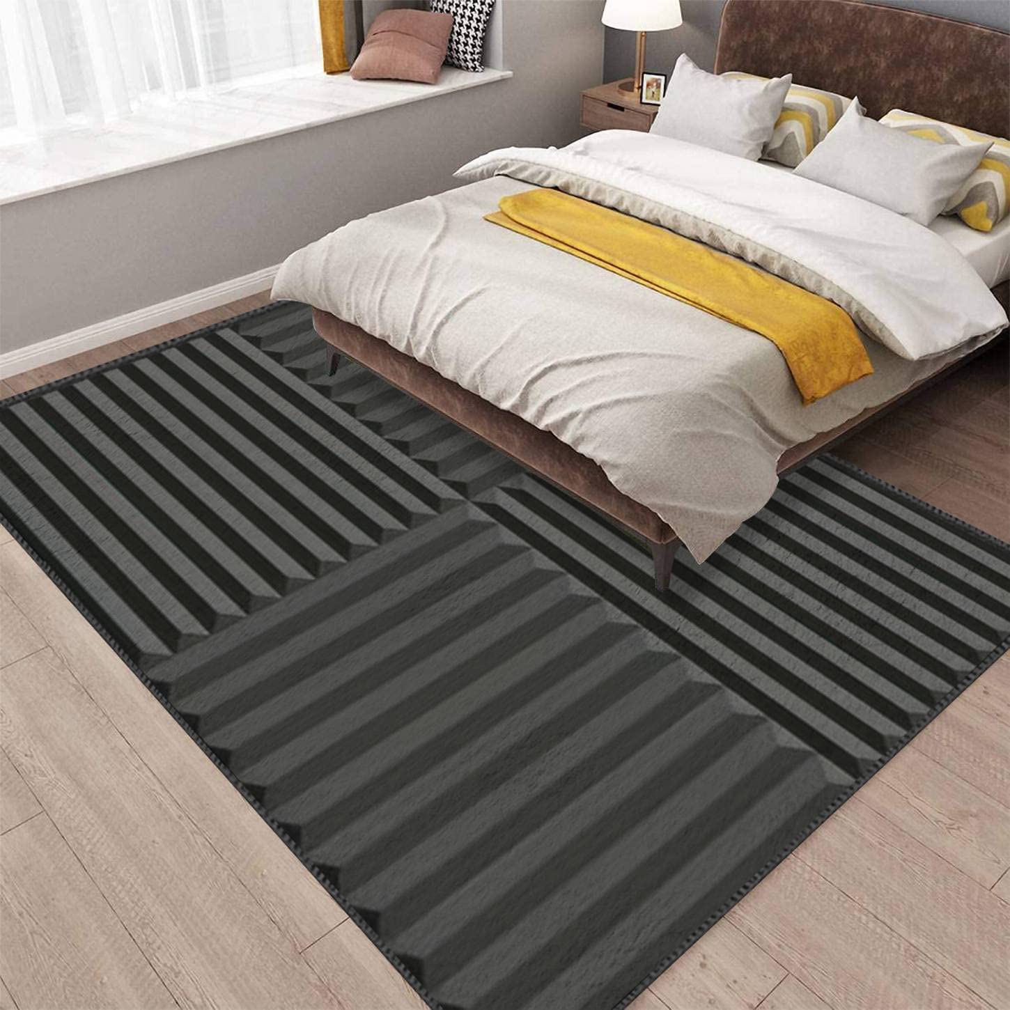 Premium Soft Acoustic Foam Rug - 3D Soundproofing Plush Carpet for Living Room, Bedroom & Kids Playroom | Non-Slip Shaggy Texture | 5'3