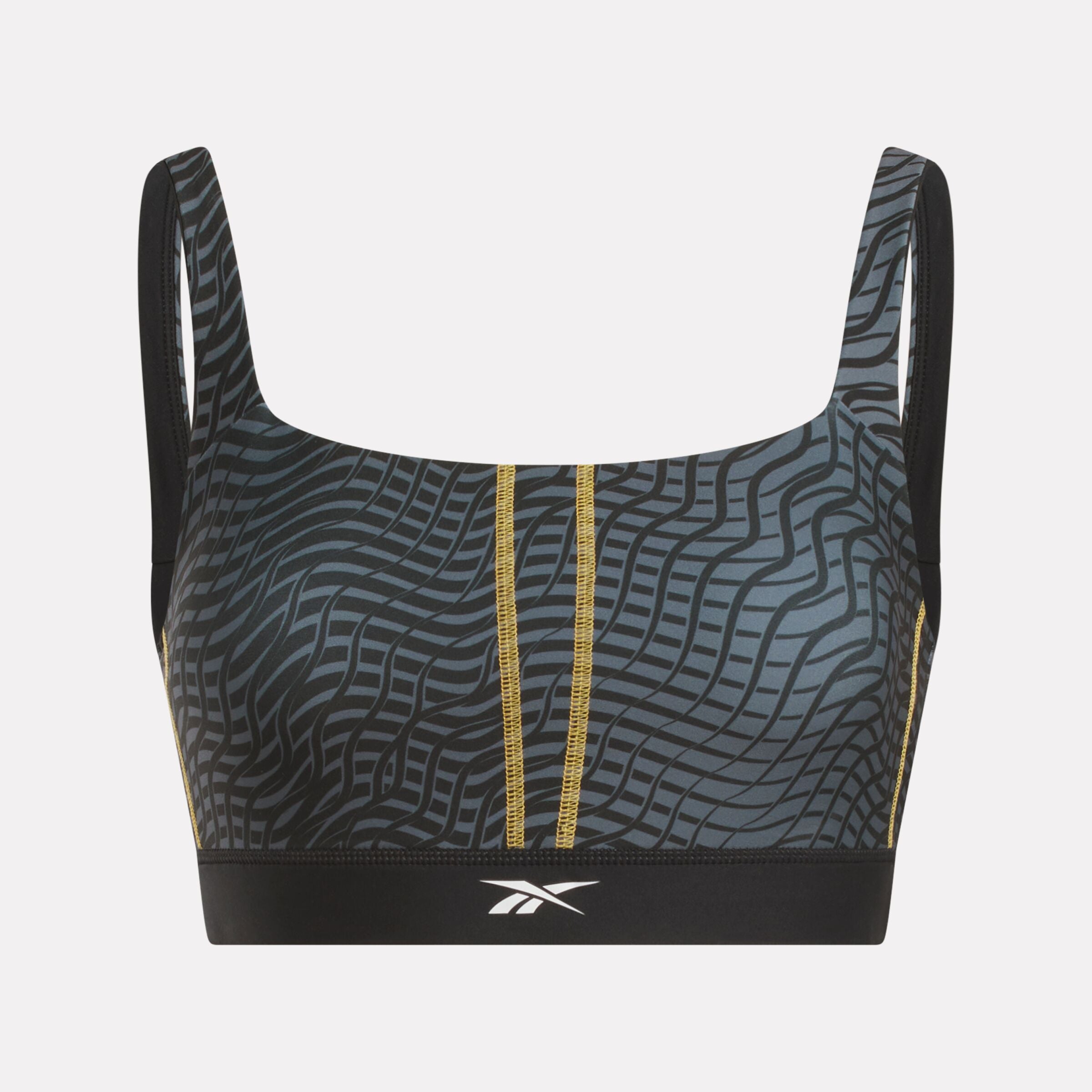 Q2 Hype Block AOP Bralette - Black | Comfortable & Stylish Women's Sports Bra for Yoga, Gym & Everyday Wear