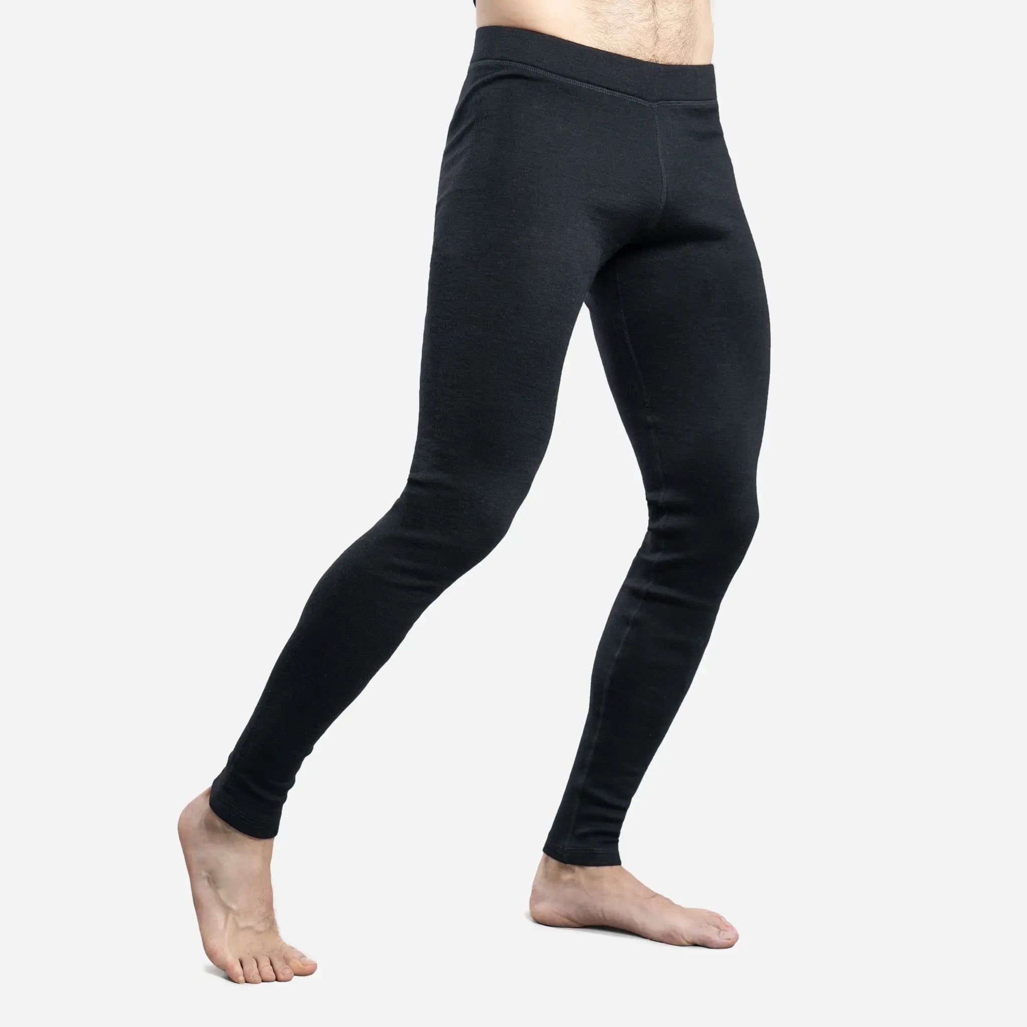 Men's Alpaca Wool Leggings - 420 Midweight Thermal Base Layer for Hiking, Skiing & Winter Outdoor Activities